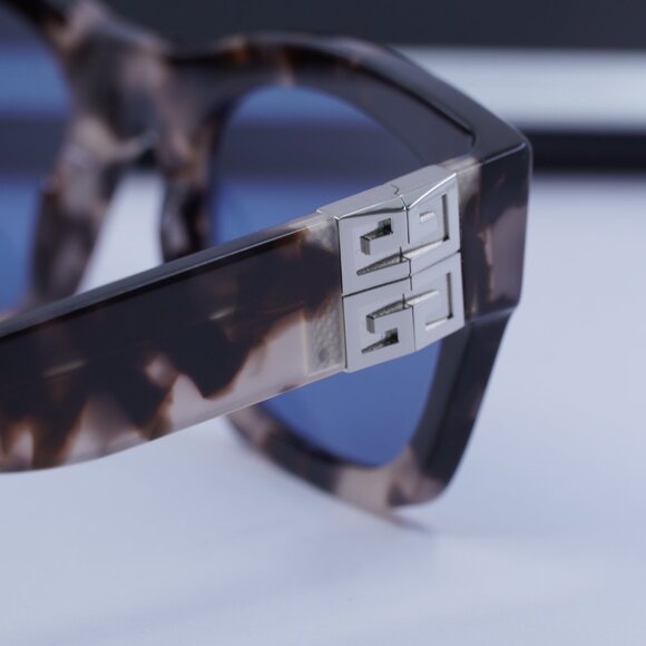 ?️ New Givenchy GV40072I 55V Sunglasses - Havana Frame, Blue Lenses main image 7